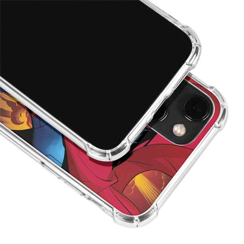DC Comics Superman Action Flying Pose iPhone 14 Plus Clear Case