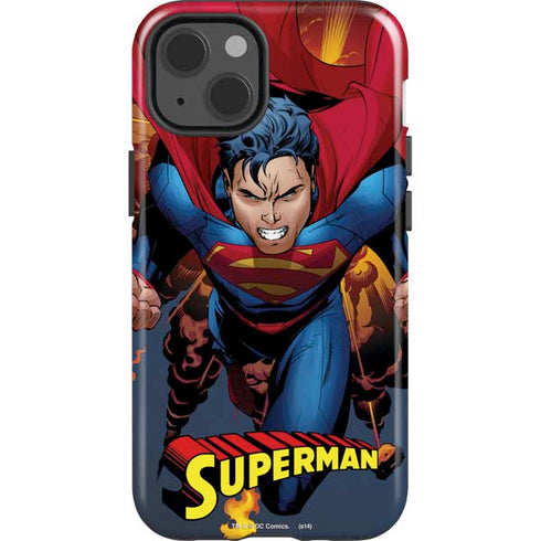 DC Comics Superman Action Flying Pose iPhone 15 Impact Case