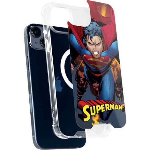 DC Comics Superman Action Flying Pose iPhone 15 Plus MagSafe Case