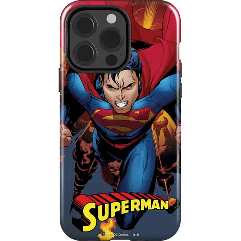 DC Comics Superman Action Flying Pose iPhone 14 Pro Impact Case
