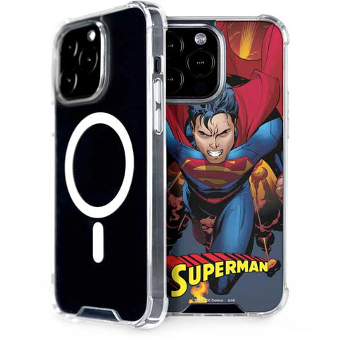 DC Comics Superman Action Flying Pose iPhone 15 Pro Max MagSafe Case