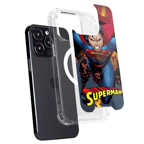 DC Comics Superman Action Flying Pose iPhone 15 Pro Max MagSafe Case