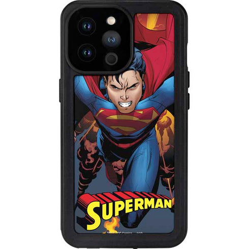 DC Comics Superman Action Flying Pose iPhone 14 Pro Max Waterproof Case