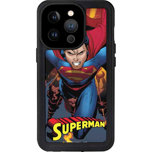 DC Comics Superman Action Flying Pose iPhone 14 Pro Waterproof Case