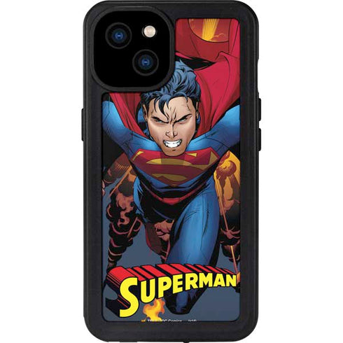 DC Comics Superman Action Flying Pose iPhone 15 Plus Waterproof Case