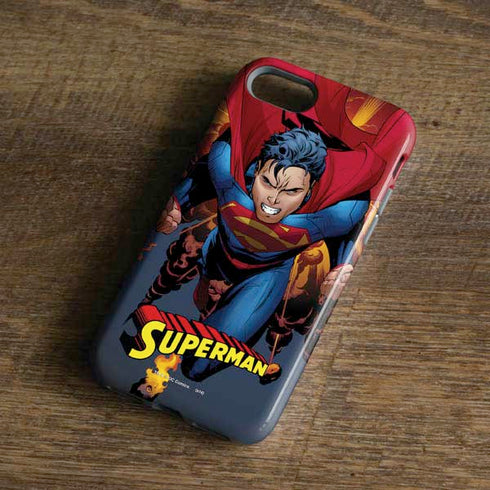 DC Comics Superman Action Flying Pose iPhone 8 Pro Case