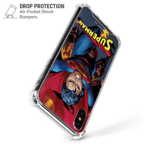 DC Comics Superman Action Flying Pose iPhone XS Max Clear Case