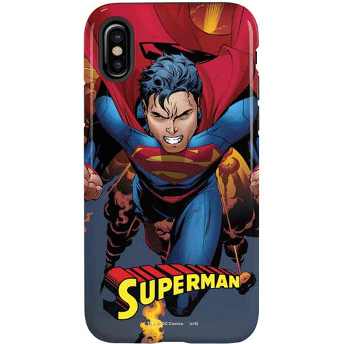 DC Comics Superman Action Flying Pose iPhone XS Pro Case