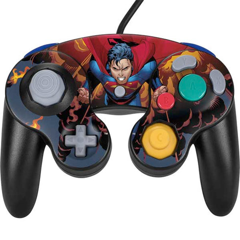 DC Comics Superman Action Flying Pose Nintendo GameCube Controller Skin