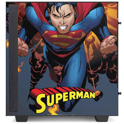 DC Comics Superman Action Flying Pose NZXT H510 Compact ATX Mid-Tower Case Skin