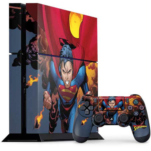 DC Comics Superman Action Flying Pose PS4 Console and Controller Bundle Skin