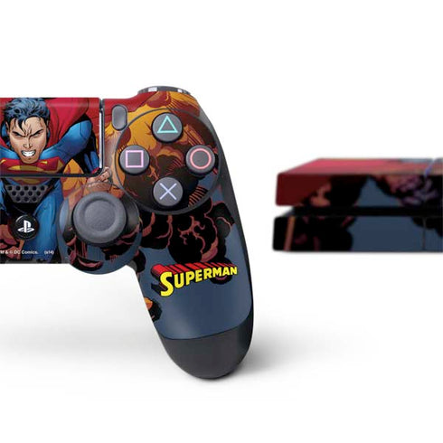 DC Comics Superman Action Flying Pose PS4 Console and Controller Bundle Skin