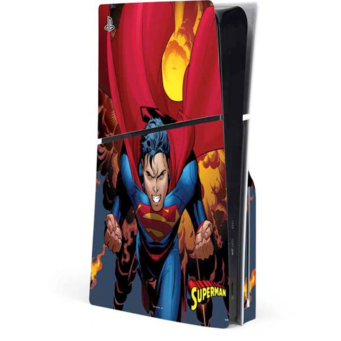 DC Comics Superman Action Flying Pose PS5 Slim Disk Console Skin