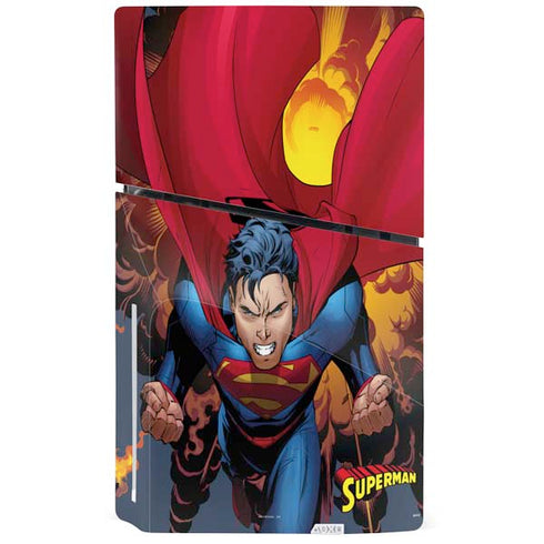 DC Comics Superman Action Flying Pose PS5 Slim Disk Console Skin