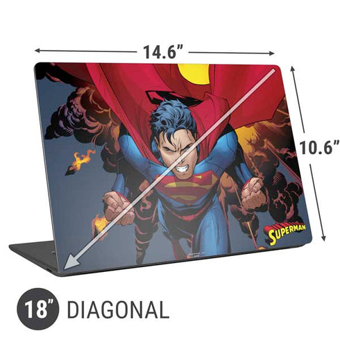 DC Comics Superman Action Flying Pose Universal Laptop 18in (14.6 x 10.6in) Skin