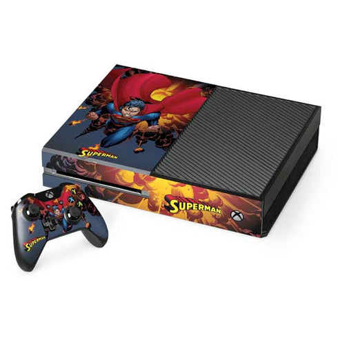 DC Comics Superman Action Flying Pose Xbox One Console and Controller Bundle Skin