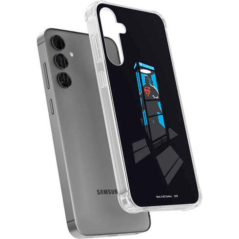 DC Comics Superman Phone booth Galaxy S24 Plus Clear Case