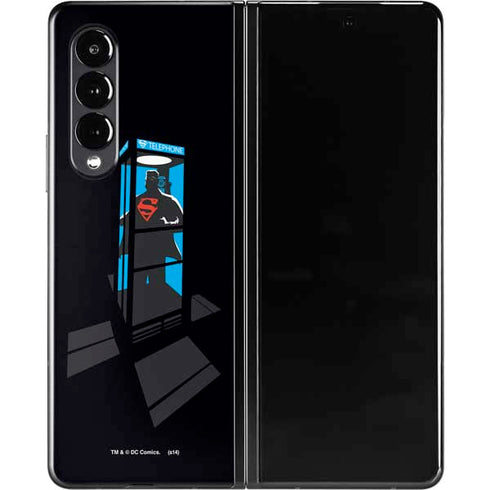 DC Comics Superman Phone booth Galaxy Z Fold3 5G Skin