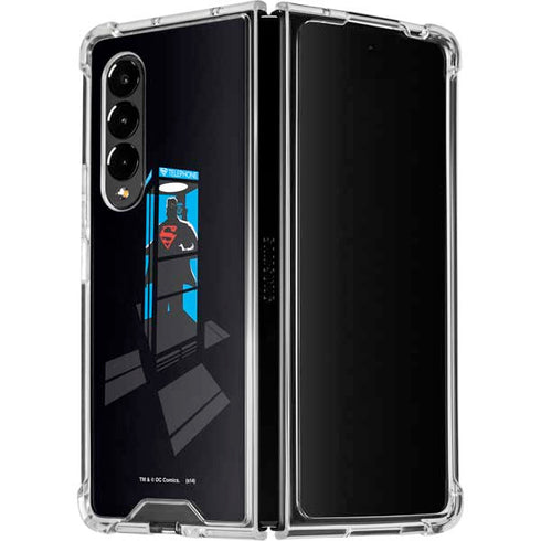 DC Comics Superman Phone booth Galaxy Z Fold4 5G Clear Case
