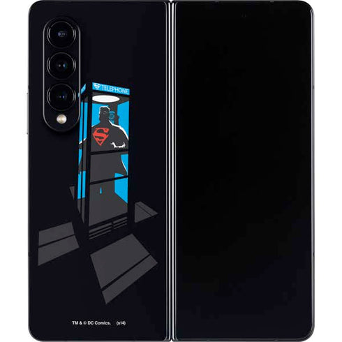 DC Comics Superman Phone booth Galaxy Z Fold4 5G Skin