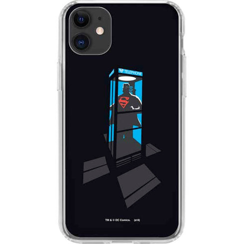 DC Comics Superman Phone booth iPhone 11 Clear Case