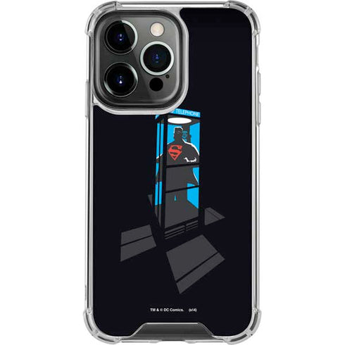 DC Comics Superman Phone booth iPhone 13 Pro Clear Case
