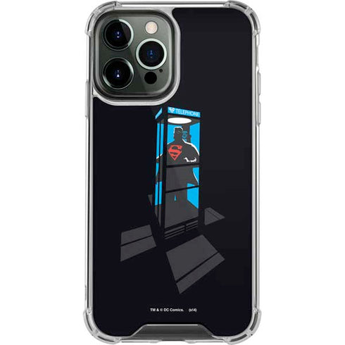 DC Comics Superman Phone booth iPhone 14 Pro Max Clear Case