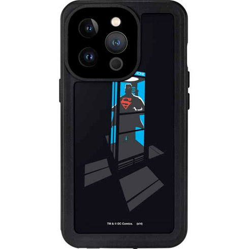 DC Comics Superman Phone booth iPhone 14 Pro Waterproof Case