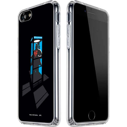 DC Comics Superman Phone booth iPhone SE (2nd & 3rd Gen) Clear Case