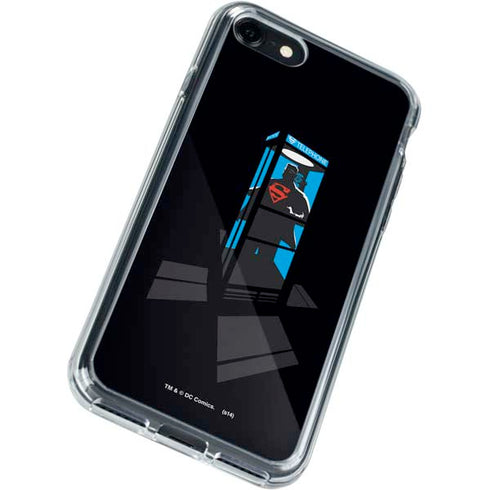 DC Comics Superman Phone booth iPhone SE (2nd & 3rd Gen) Clear Case