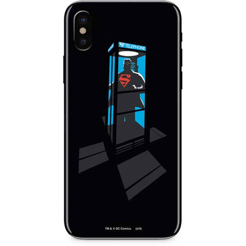 DC Comics Superman Phone booth iPhone X Skin