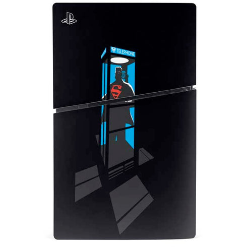DC Comics Superman Phone booth PS5 Slim Disk Bundle Skin