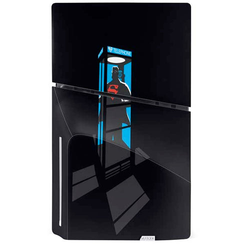 DC Comics Superman Phone booth PS5 Slim Disk Bundle Skin