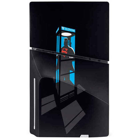 DC Comics Superman Phone booth PS5 Slim Disk Console Skin