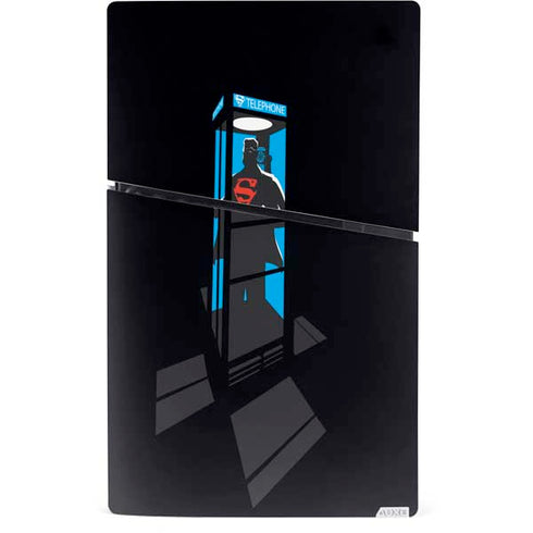 DC Comics Superman Phone booth PS5 Slim Digital Edition Console Skin