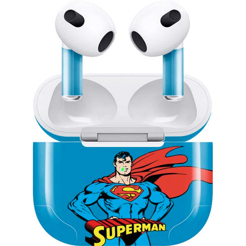 DC Comics Superman Classic Art Pose Apple AirPods (3rd Gen 2021) Skin