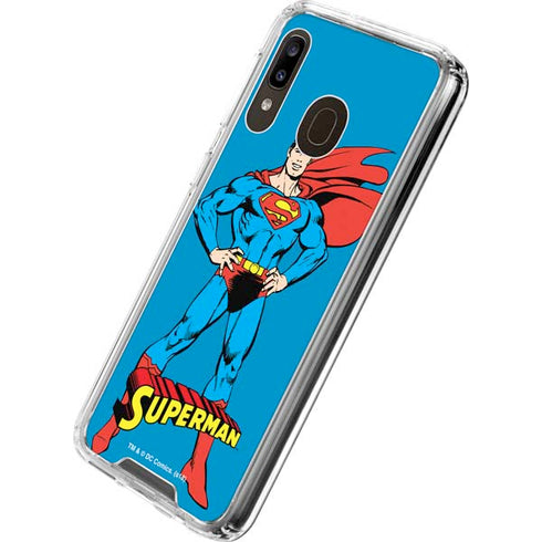 DC Comics Superman Classic Art Pose Galaxy A30 Clear Case