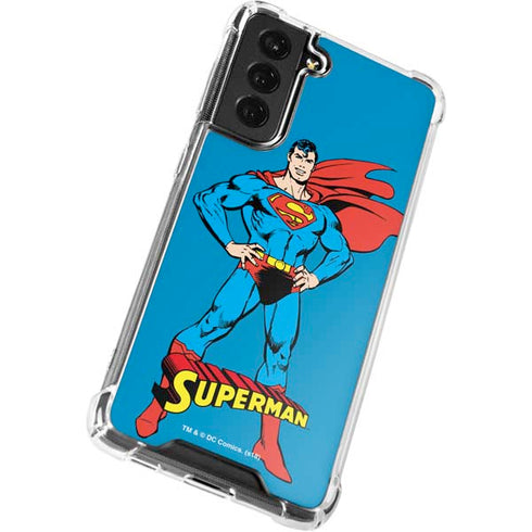 DC Comics Superman Classic Art Pose Galaxy S21 FE Clear Case