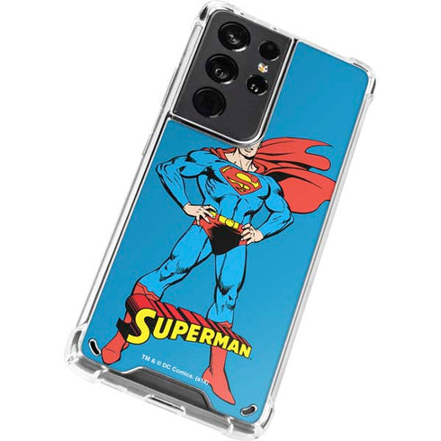 DC Comics Superman Classic Art Pose Galaxy S21 Ultra 5G Clear Case