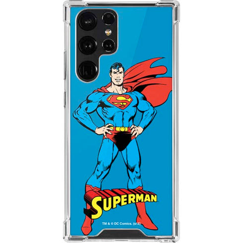 DC Comics Superman Classic Art Pose Galaxy S22 Ultra Clear Case