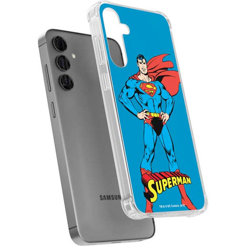 DC Comics Superman Classic Art Pose Galaxy S24 Plus Clear Case