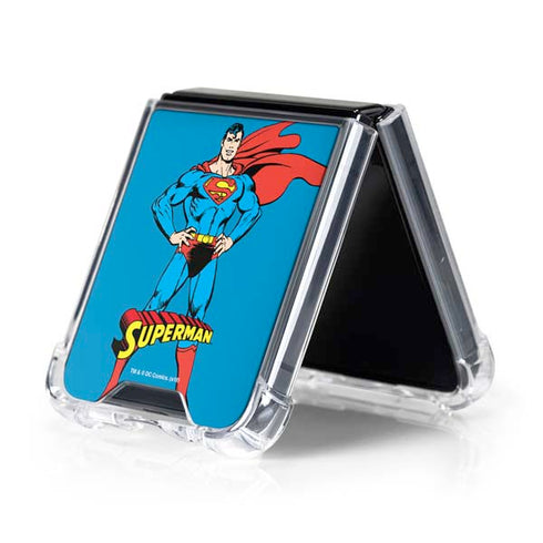 DC Comics Superman Classic Art Pose Galaxy Z Flip5 5G Clear Case