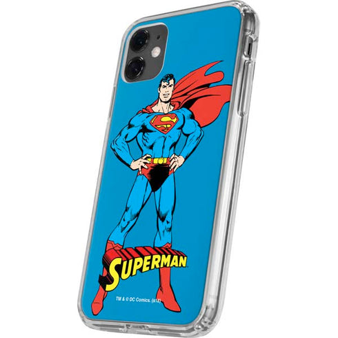 DC Comics Superman Classic Art Pose iPhone 11 Clear Case