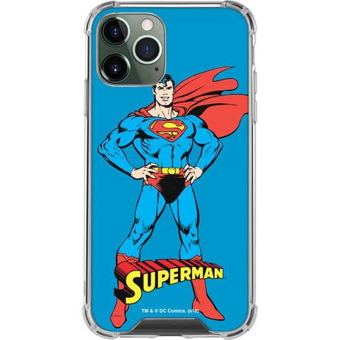 DC Comics Superman Classic Art Pose iPhone 11 Pro Max Clear Case