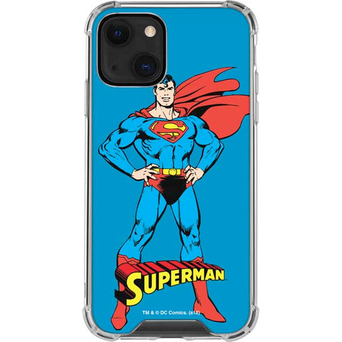 DC Comics Superman Classic Art Pose iPhone 14 Plus Clear Case