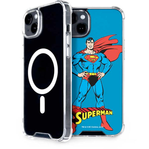 DC Comics Superman Classic Art Pose iPhone 15 Plus MagSafe Case