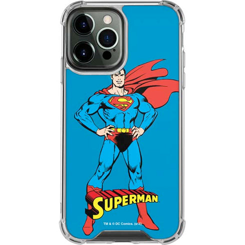 DC Comics Superman Classic Art Pose iPhone 14 Pro Max Clear Case