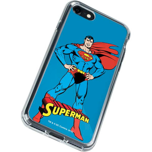 DC Comics Superman Classic Art Pose iPhone SE (2nd & 3rd Gen) Clear Case