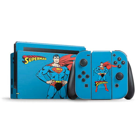 DC Comics Superman Classic Art Pose Nintendo Switch Bundle Skin