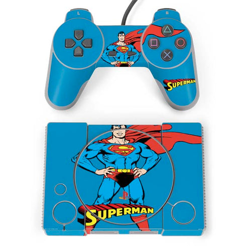 DC Comics Superman Classic Art Pose PlayStation Classic Bundle Skin